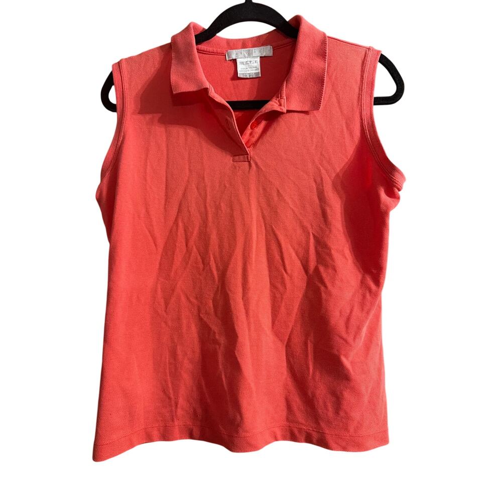 Nike Golf Women's Pink Red Sleeveless Golf Polo Tank Top Size Medium MD 8-10